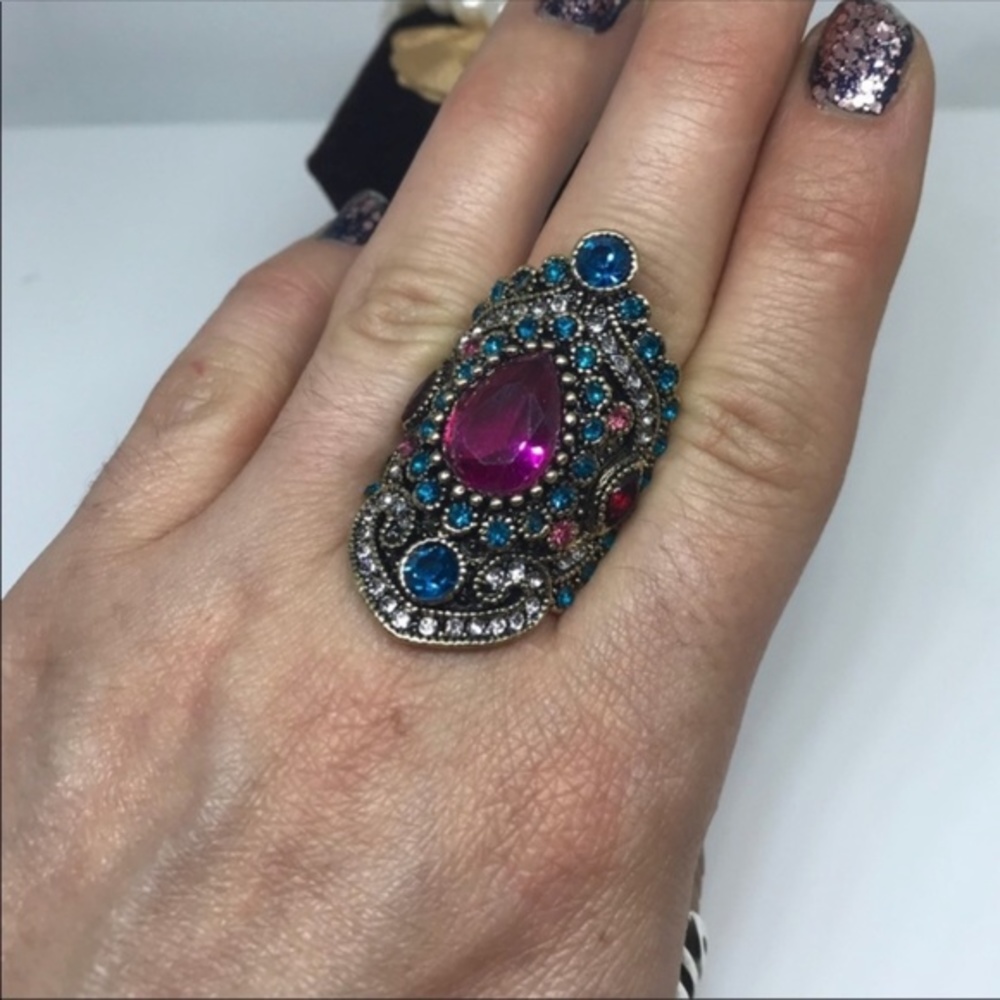 Mosaic vintage style ring